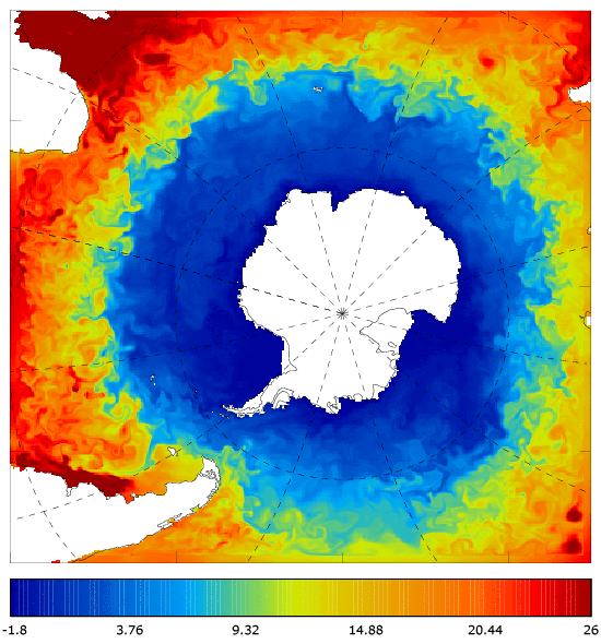 FOAM potential temperature (°C) at 5 m for 01 March 2008