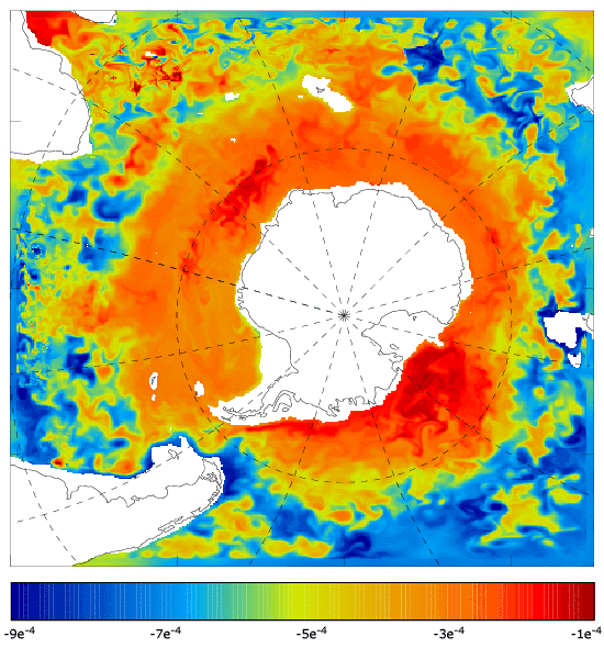 FOAM salinity at 995.5 m for 01 August 2007