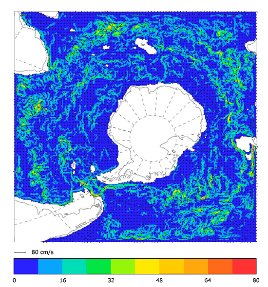 FOAM velocity at 995.5 m for 01 October 2005