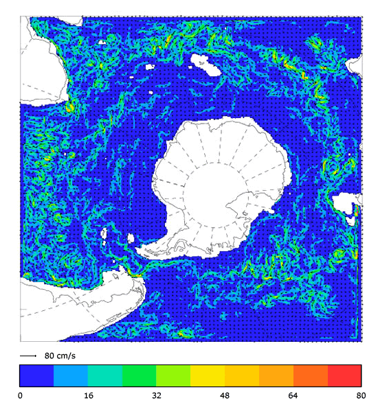 FOAM velocity at 995.5 m for 01 January 2007