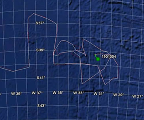 Recent trajectory for float 73063 (1901054)