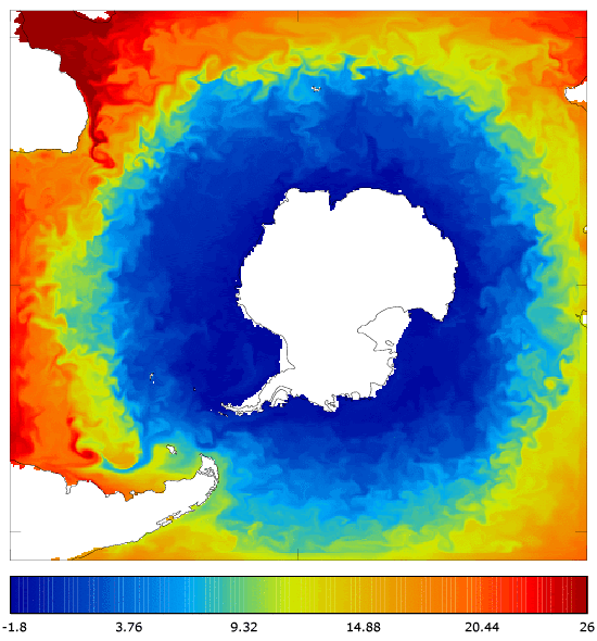 FOAM potential temperature (°C) at 5 m for 01 May 2005