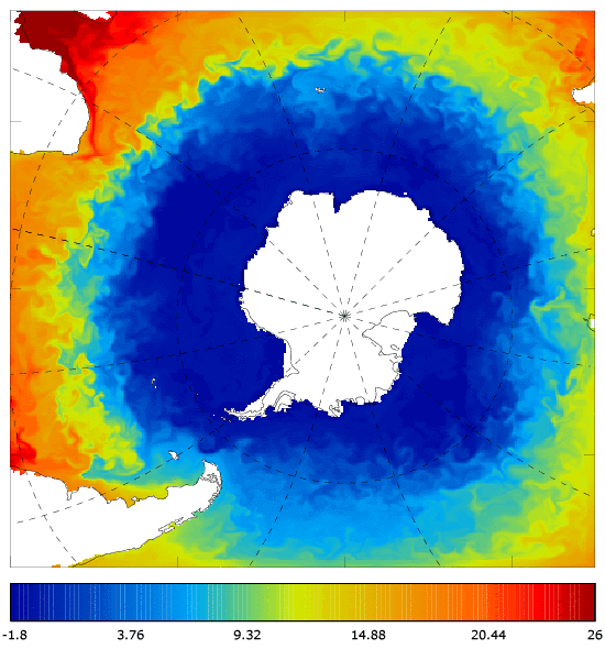 FOAM potential temperature (°C) at 5 m for 01 November 2005