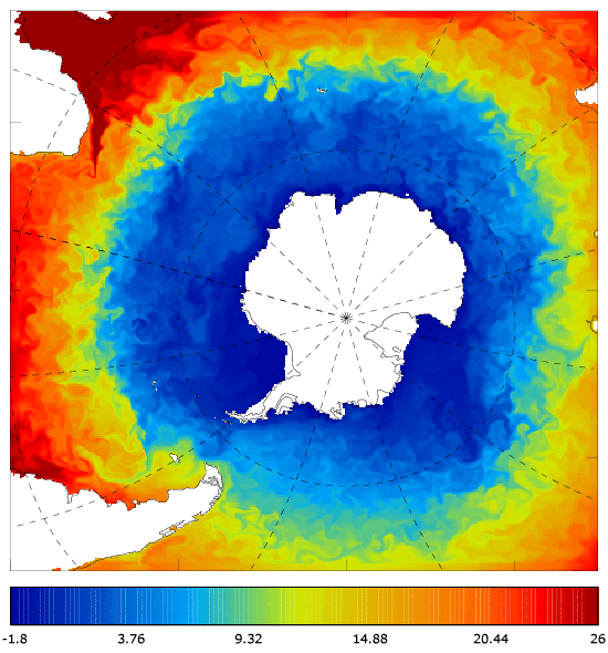 FOAM potential temperature (°C) at 5 m for 01 March 2006
