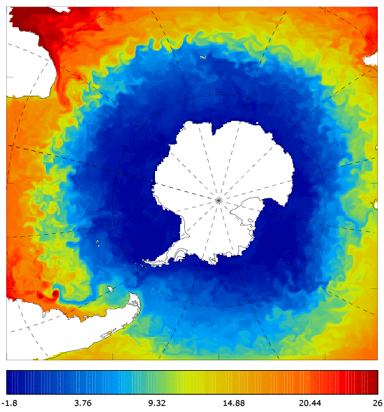 FOAM potential temperature (°C) at 5 m for 01 June 2006