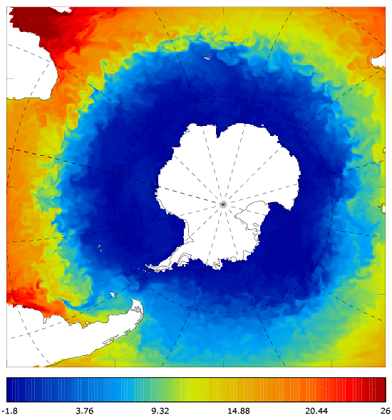 FOAM potential temperature (°C) at 5 m for 01 November 2006