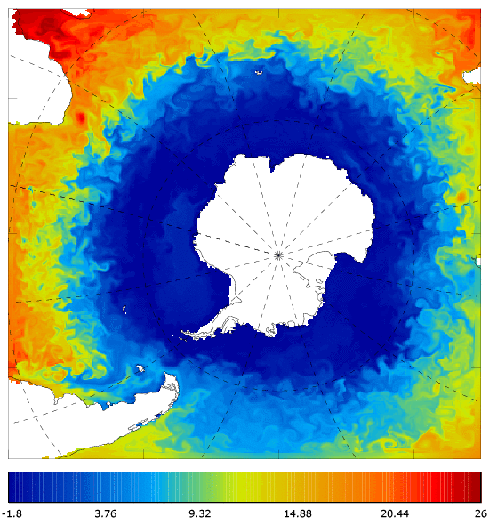 FOAM potential temperature (°C) at 5 m for 01 September 2008