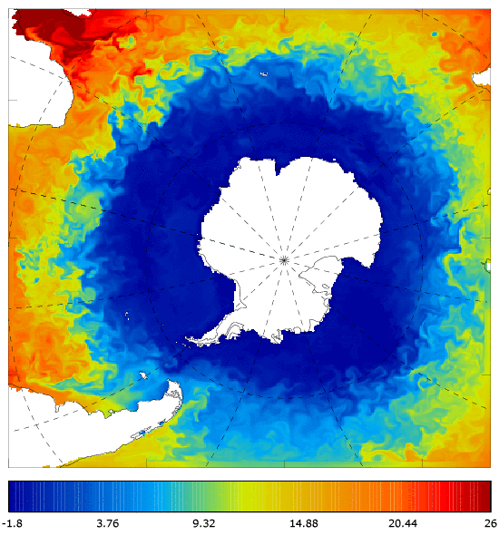 FOAM potential temperature (°C) at 5 m for 01 November 2008