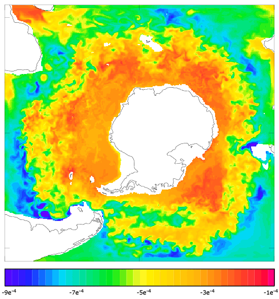 FOAM salinity at 995.5 m for 01 February 2005