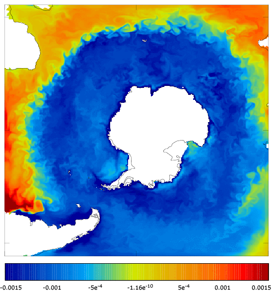 FOAM salinity at 5 m for 01 April 2005