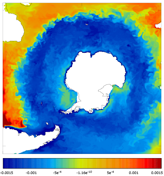 FOAM salinity at 5 m for 01 June 2005