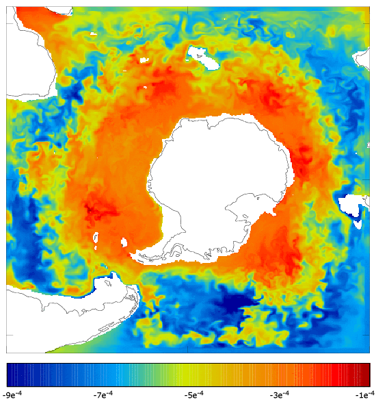 FOAM salinity at 995.5 m for 01 August 2005