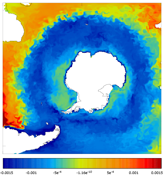 FOAM salinity at 5 m for 01 September 2005