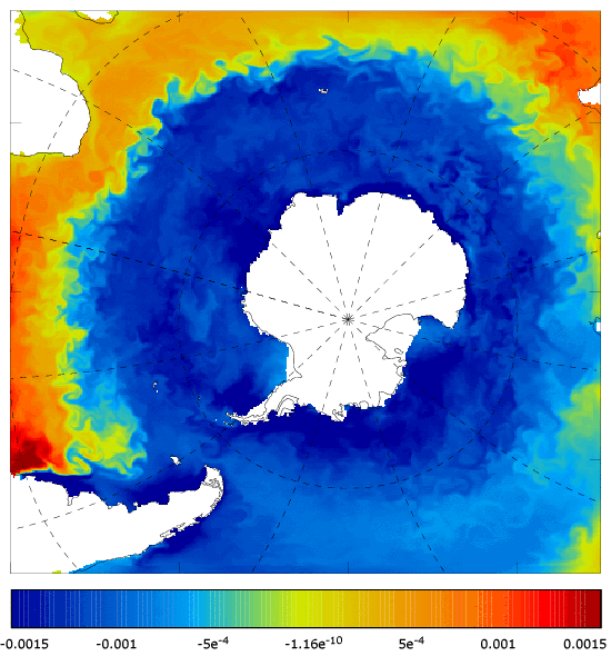 FOAM salinity at 5 m for 01 February 2006