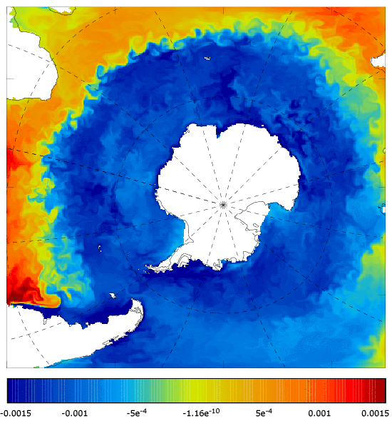 FOAM salinity at 5 m for 01 April 2006