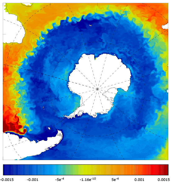 FOAM salinity at 5 m for 01 June 2006