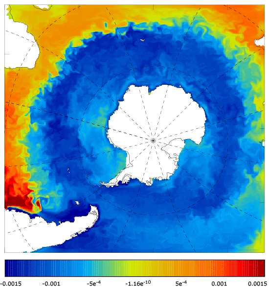 FOAM salinity at 5 m for 01 July 2006