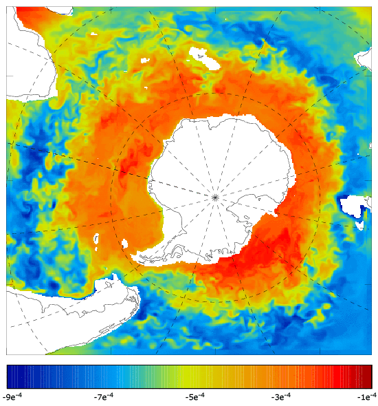 FOAM salinity at 995.5 m for 01 August 2006