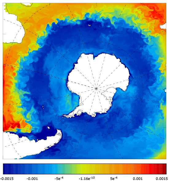 FOAM salinity at 5 m for 01 May 2007