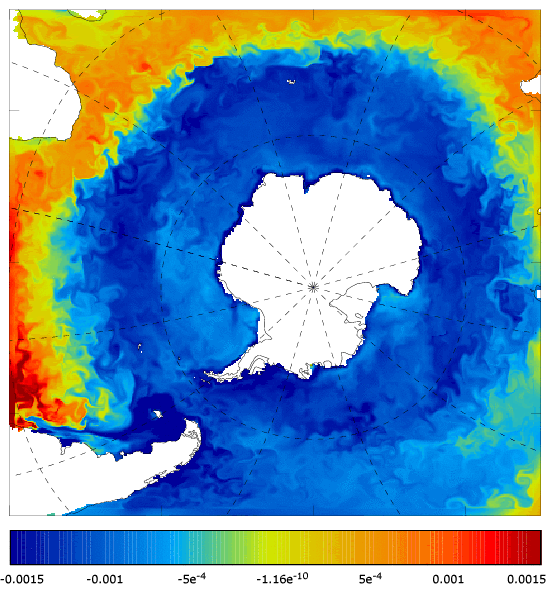 FOAM salinity at 5 m for 01 April 2008