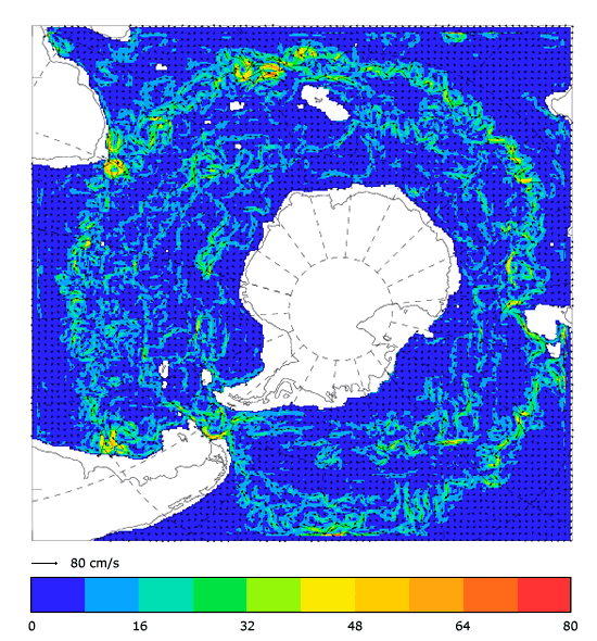 FOAM velocity at 995.5 m for 01 January 2005