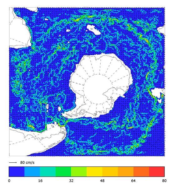 FOAM velocity at 995.5 m for 01 May 2005