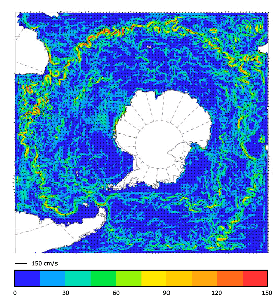 FOAM velocity at 5 m for 01 July 2005