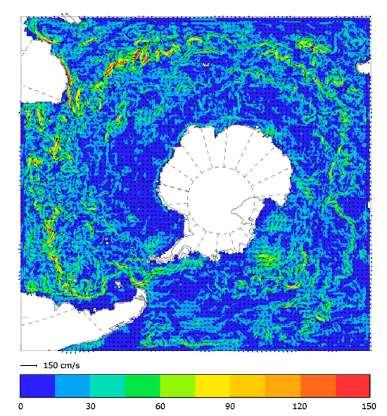 FOAM velocity at 5 m for 01 December 2005