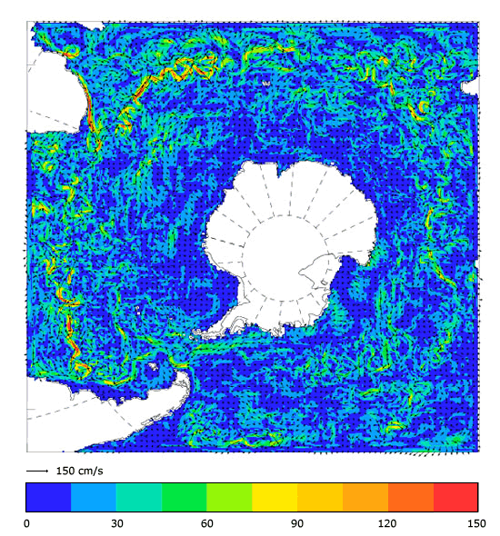 FOAM velocity at 5 m for 01 January 2006