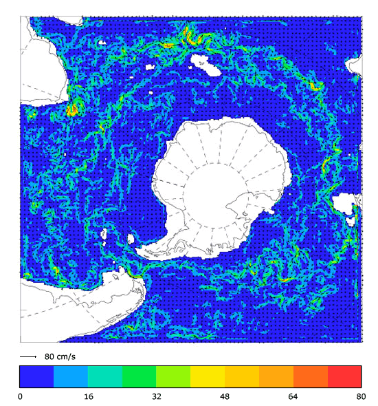 FOAM velocity at 995.5 m for 01 October 2006
