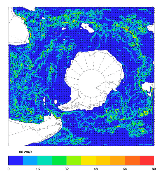 FOAM velocity at 995.5 m for 01 March 2007