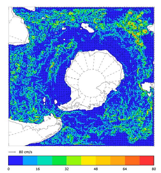 FOAM velocity at 995.5 m for 01 May 2007