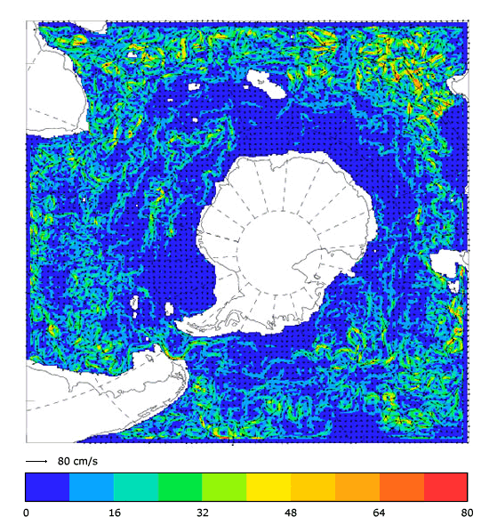 FOAM velocity at 995.5 m for 01 July 2007