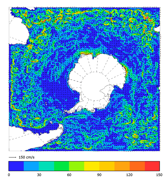 FOAM velocity at 5 m for 01 August 2007