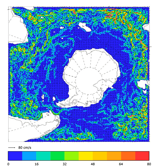 FOAM velocity at 995.5 m for 01 October 2007