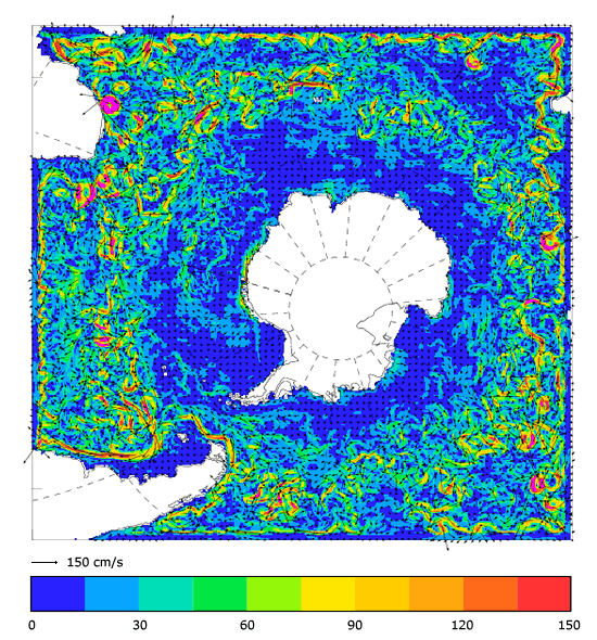 FOAM velocity at 5 m for 01 April 2008