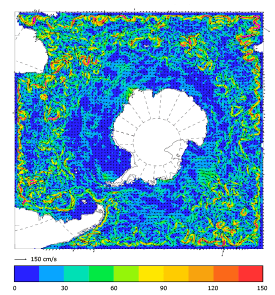 FOAM velocity at 5 m for 01 December 2008