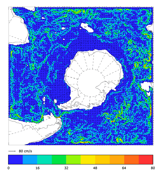 FOAM velocity at 995.5 m for 01 February 2009