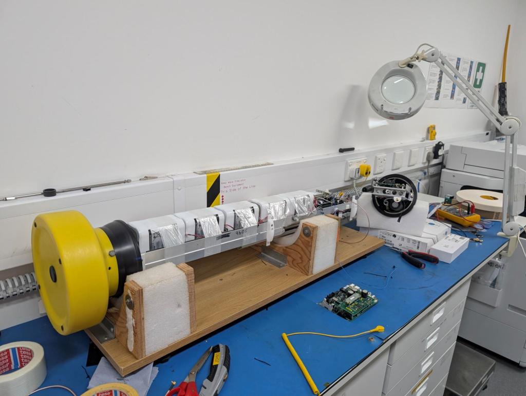 Figure: Preparation of Argo float for deployment (credit: K. Walicka, NOC).